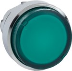 Główka przycisku wystającego z samoczynnym powrotem LED zielona metalowa Harmony XB4